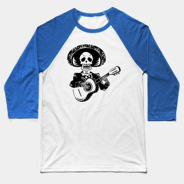 Mexican skull Baseball T-Shirt by magamarcas